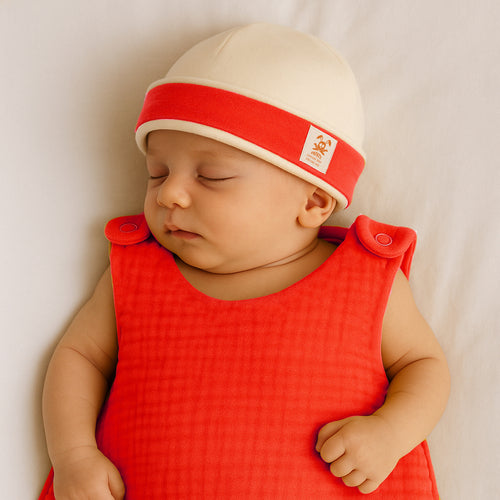 Newborn Hat in Organic Cotton - Strawberry