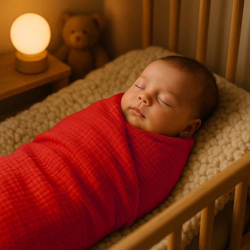 Maxi Organic Cotton Swaddles - Strawberry