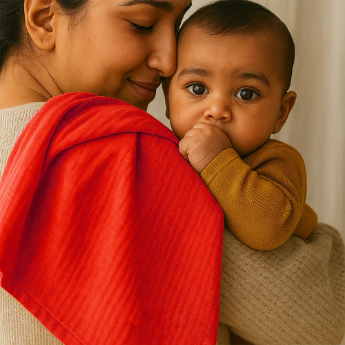 Maxi Organic Cotton Swaddles - Strawberry