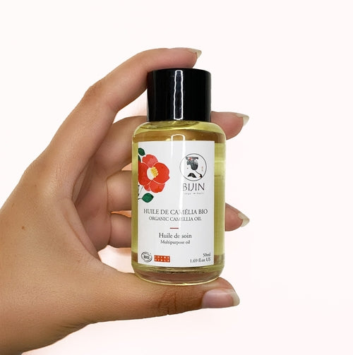 Huile de camélia bio - 100% végétale et bio - visage, corps, cheveux,